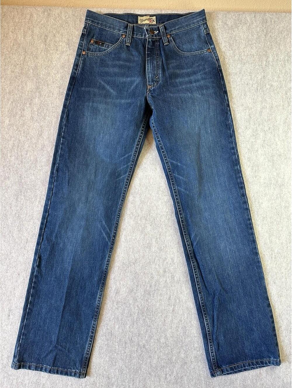 Wrangler 20X Jeans Mens Dark Blue Straight Leg Style 01 Competition 28x34